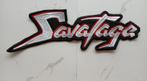 Savatage shaped logo backpatch 12.5 x 34 cm, Verzenden, Nieuw, Kleding