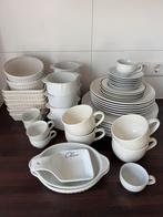 Diverse wit servies 45 stuks - borden schalen kopjes kommen, Ophalen, Nieuw, Bord(en), Effen