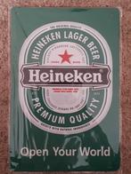 Heineken 20x30 cm Reclamebord, Verzamelen, Merken en Reclamevoorwerpen, Ophalen of Verzenden, Nieuw, Reclamebord