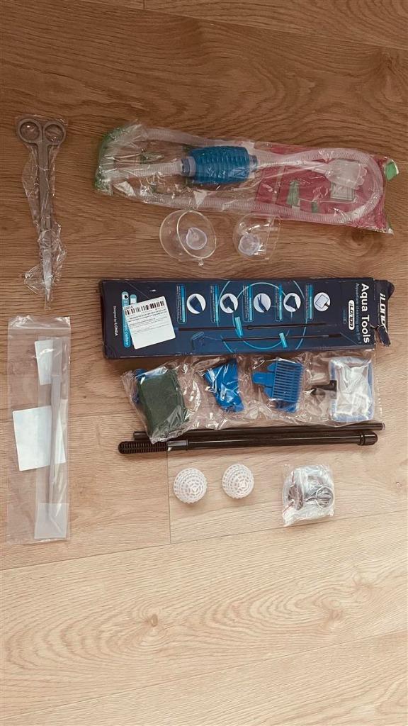 Set aquarium toebehoren, Dieren en Toebehoren, Vissen | Aquaria en Toebehoren, Nieuw, Leeg aquarium, Ophalen of Verzenden