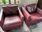 Machalke Lederen Fauteuils - Set van 2, Huis en Inrichting, Fauteuils, Ophalen, Gebruikt, Leer, 75 tot 100 cm
