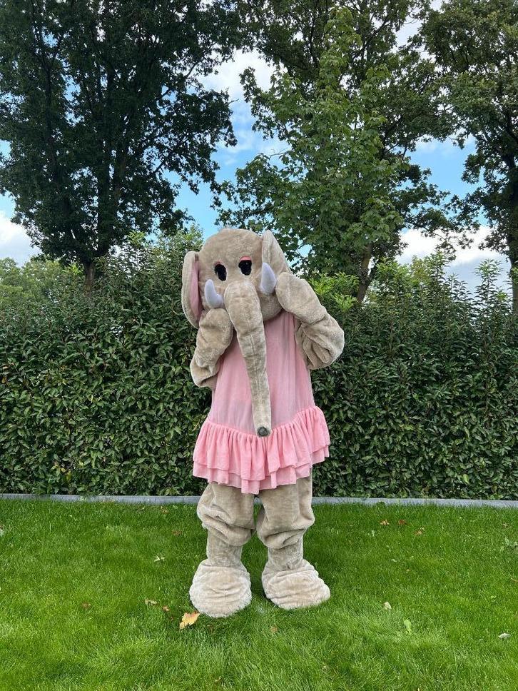 Te Huur: Olifant-kostuum, Mascotte, Dieren, Carnaval, Hobby en Vrije tijd, Feestartikelen | Verhuur, Zo goed als nieuw, Carnaval