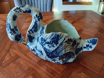 retro vintage jaren 62 zwaan bloempot, porselein, gaaf chiq beschikbaar voor biedingen