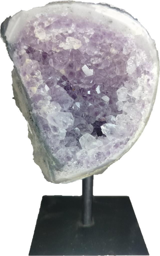 Amethist op standaard - OS4, Verzamelen, Mineralen en Fossielen, Mineraal, Ophalen of Verzenden