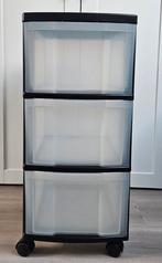 Kunstof ladekastje op wielen 3 lades, Ophalen, Gebruikt, 3 of 4 laden, Minder dan 100 cm