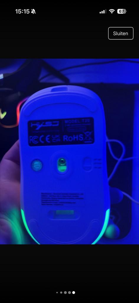 Draadloze Gaming Muis - Lichtgewicht & Responsief, Computers en Software, Muizen, Nieuw, Muis, Rechtshandig, Draadloos, Gaming muis