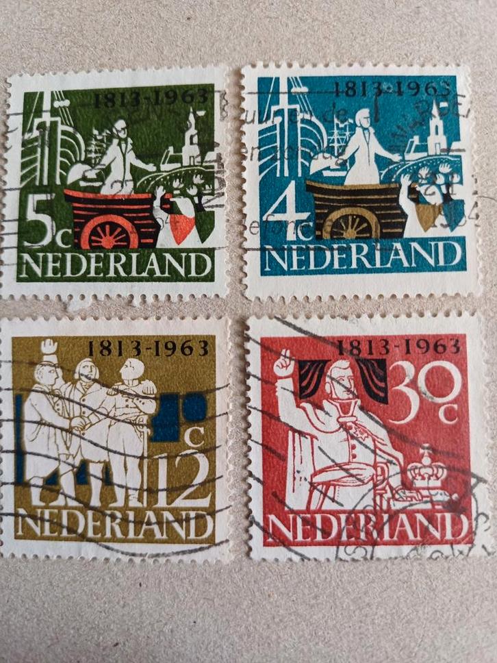 Nederland 1813-1963 Onafhankelijkheid Postzegels, Postzegels en Munten, Postzegels | Nederland, Gestempeld, Na 1940, Ophalen of Verzenden
