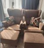 2 Stradmon Oorfauteuils met Voetenbankjes, Huis en Inrichting, Fauteuils, Ophalen, Gebruikt, 75 tot 100 cm, 75 tot 100 cm