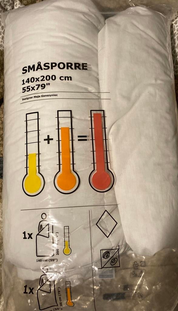 SMÅSPORRE 4-seizoenendekbed 140x200, Huis en Inrichting, Slaapkamer | Beddengoed, Ophalen, Eenpersoons, Wit, Deken of Dekbed