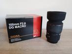 Sigma 105mm f2.8 DG Macro voor Canon, Audio, Tv en Foto, Fotografie | Lenzen en Objectieven, Ophalen of Verzenden, Macrolens, Zo goed als nieuw