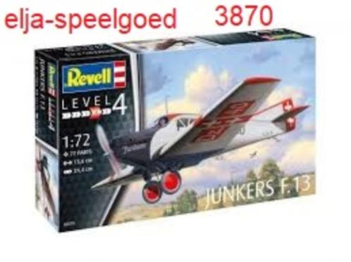 Modelbouw Revell 1:72 JUNKERS F.13 ( 1919) - 3870 vliegtuig, Hobby en Vrije tijd, Modelbouw | Vliegtuigen en Helikopters, Nieuw