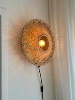 Rieten Wandlamp met Stekker, Ophalen, Zo goed als nieuw, Hout