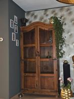 Mooie zware houten kast, Huis en Inrichting, Kasten | Vitrinekasten, Ophalen, Gebruikt, 25 tot 50 cm, 200 cm of meer