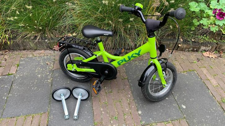 Puky Youke 12″ inch Fresh Green, Fietsen en Brommers, Fietsen | Kinderfietsjes, Zo goed als nieuw, Minder dan 16 inch, Zijwieltjes