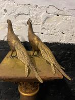 Set twee vintage zware messing pauwen zeer decoratief, Ophalen of Verzenden, Koper