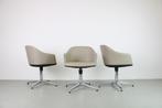 3x Vitra Softshell viersteronderstel, Beige leer, Huis en Inrichting, Stoelen, Ophalen, Overige kleuren, Leer, Zo goed als nieuw