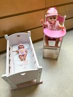 ZGAN! Mooi houten wiegje en poppenstoeltje!, Kinderen en Baby's, Speelgoed | Poppen, Ophalen, Zo goed als nieuw, Babypop