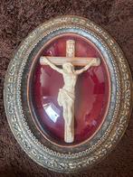 Antiek Kruisbeeld in Glazen Lijst, Antiek en Kunst, Ophalen of Verzenden