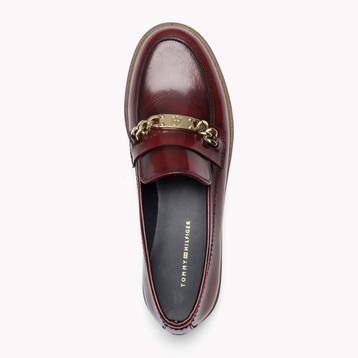 Tommy Hilfiger rode leren mocassin instapper schoen maat 39 beschikbaar voor biedingen