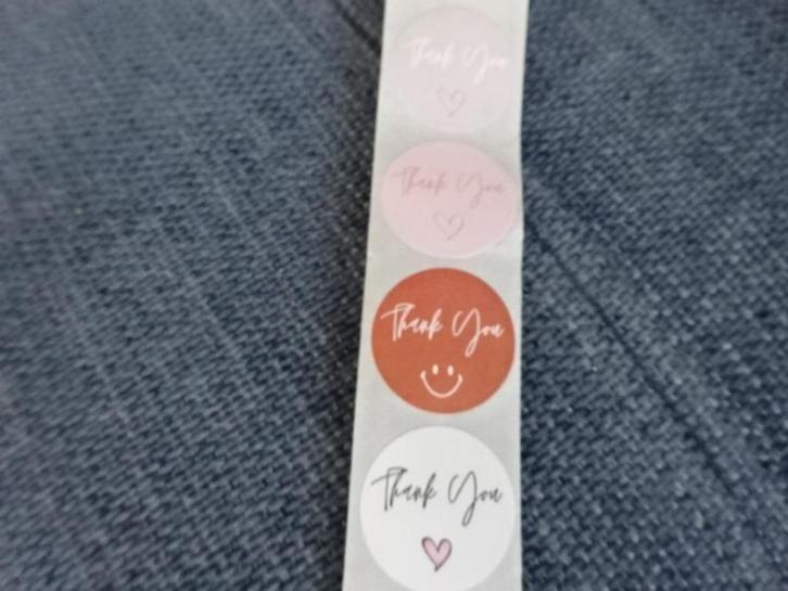 Stickers met tekst: Thank you, Verzamelen, Stickers, Nieuw, Overige typen, Ophalen of Verzenden