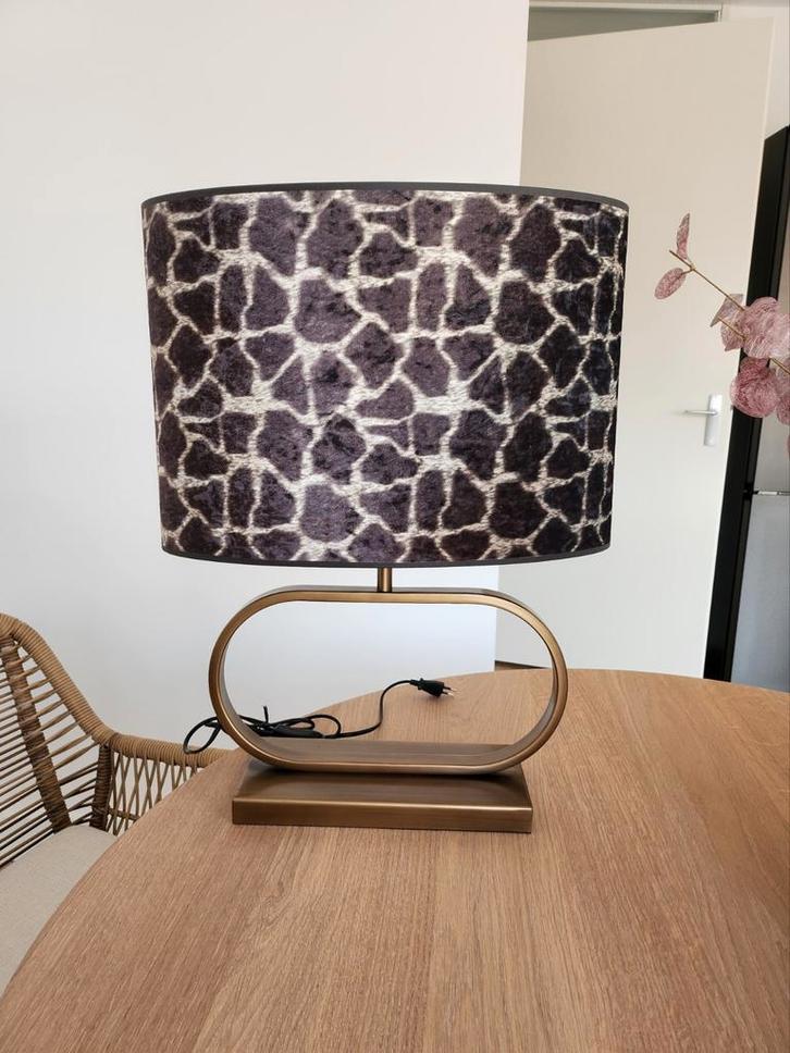 Tafellamp Light & Living, Huis en Inrichting, Lampen | Tafellampen, Zo goed als nieuw, Minder dan 50 cm, Metaal, Stof, Ophalen