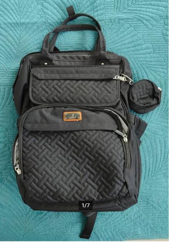 Zwarte, nette BabbleRoo luiertas inclusief hoesje, Kinderen en Baby's, Luiertassen, Gebruikt, Rugzak, Ophalen