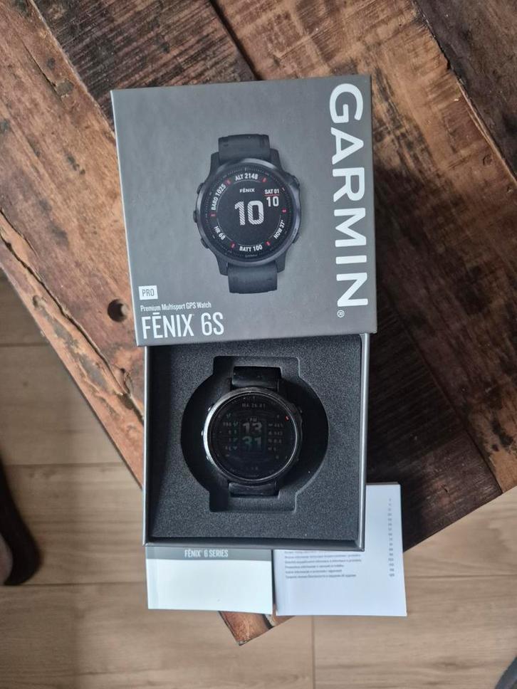 Garmin Fenix 6S - Topconditie!, Sieraden, Tassen en Uiterlijk, Smartwatches, Zo goed als nieuw, Android, Zwart, Afstand, Calorieverbanding