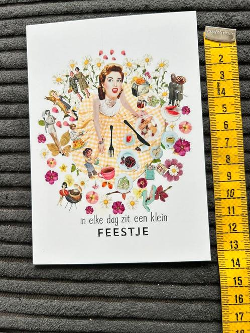 178. Kaart illustr Elke dag is een feestje, Verzamelen, Ansichtkaarten | Themakaarten, Ongelopen, Ophalen of Verzenden