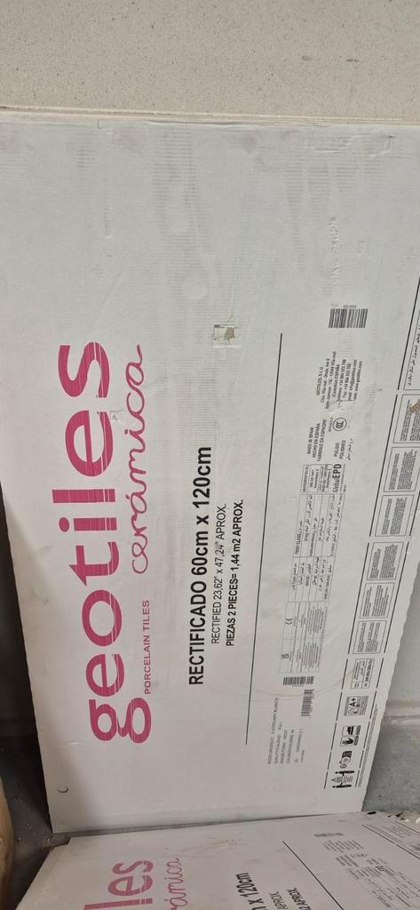 Keramische Tegels 60x120cm marmer look wit(glanzende), Doe-het-zelf en Verbouw, Tegels, Nieuw, Wandtegels, Keramiek, 60 cm of meer