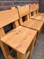 Barkrukken van zwaar Douglas hout, Huis en Inrichting, Ophalen, Gebruikt, Met voetsteun, 90 cm of meer
