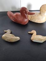 Set van 4 natuurstenen eendjes, Antiek en Kunst, Ophalen of Verzenden