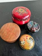 Houten pillendoosjes Handgeschilderd 1 koop, Ophalen of Verzenden