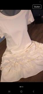 Nieuwe Nikkie jurk met ruches maat L, Wit, Maat 42/44 (L), Nieuw, Ophalen of Verzenden