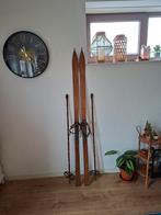 Vintage Houten Ski's met Stokken, Antiek en Kunst, Ophalen of Verzenden