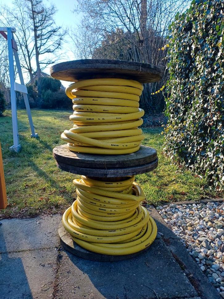 Tuinslangen op haspels, Tuin en Terras, Tuinslangen, Gebruikt, Tuinslang, Ophalen