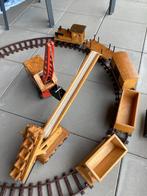 Vintage houten trein spoorbreedte 10,5 cm, Bagger en Kraan, Ophalen of Verzenden, Gebruikt, Overige typen