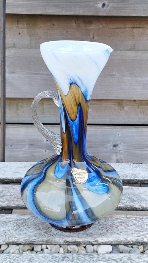 Prachtige vintage Joska kristal glazen opaline vaas., Verzamelen, Retro, Huis en Inrichting, Ophalen of Verzenden