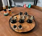 Vintage  koffie- of theeservies Postmodern Memphis Design, Ophalen of Verzenden, Overige stijlen, Compleet servies, Glas