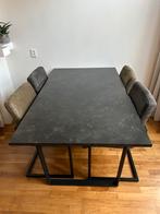 Eettafel met 4 Leenbakker Lizzy Stoelen, Ophalen, Gebruikt, 50 tot 100 cm, 150 tot 200 cm