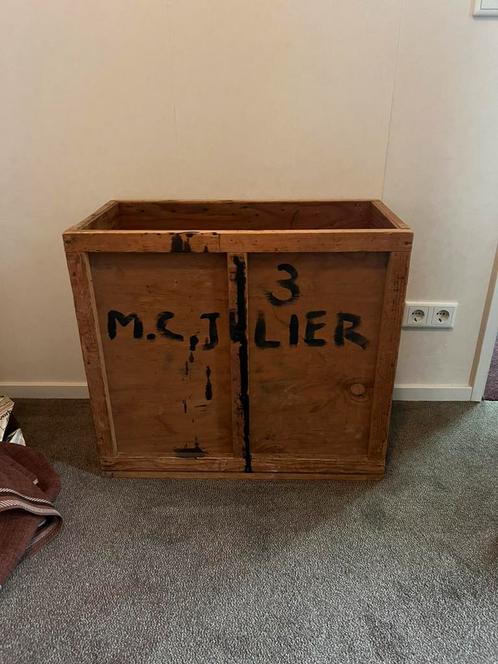Antieke houten kist – karaktervol en decoratief, Huis en Inrichting, Woonaccessoires | Kisten, Zo goed als nieuw, Minder dan 50 cm