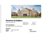 Twee staanplaatsen Streamers & strijkers zondag14 sept.2025, Tickets en Kaartjes, Twee personen, September
