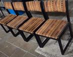 4 vintage stoelen ' 70 jaren!!!, Ophalen, Zwart, Zo goed als nieuw, Vier