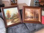 2 Landschapsschilderijen gesigneerd Henry, Antiek en Kunst, Ophalen