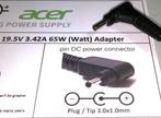 Acer LITE-ON PA-1650-80 19V 3.45A 65W Adapter 3x1mm Oplader, Ophalen of Verzenden, Zo goed als nieuw, Acer LITE-ON