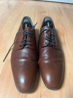 Manfield Bruine Leren Schoenen Maat 43, Ophalen, Gedragen, Bruin, Veterschoenen