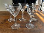 5 mooie antieke-vintage kristallen wijnglazen Baccarat?, Verzenden