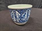 Bloempot delftsblauw, Rond, Ophalen of Verzenden, Zo goed als nieuw, Aardewerk