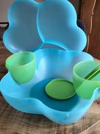 Tupperware chip en dip schaal met 2 aanhangbakjes., Ophalen of Verzenden, Schaal