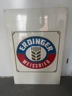 Metalen Erdinger weissbier reclame bord, Verzamelen, Ophalen, Reclamebord, ., Zo goed als nieuw