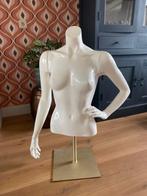 Vintage Etalagepop Torso met Gouden Voet, Antiek en Kunst, Ophalen